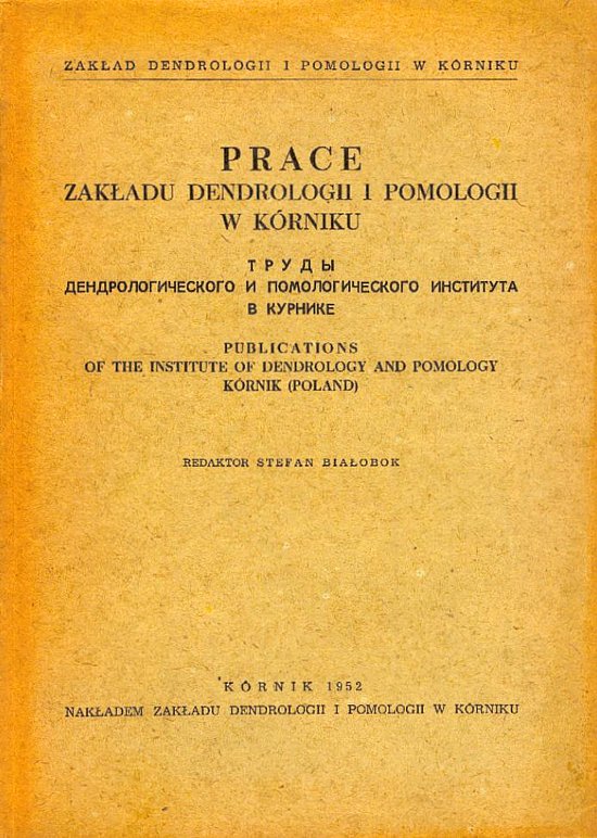 Ryc. 15. Okładka „Prac Zakładu Dendrologii i Pomologii”