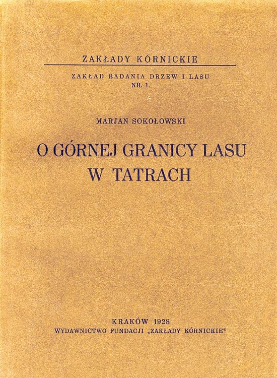 Ryc. 7. Pierwsza publikacja Zakładu Badania Drzew i Lasu